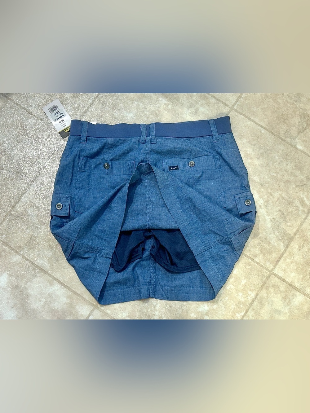 Women’s 10 M Lee Ultra Lux Comfort Elasticated Waist Blue Chambray Hybrid Skort